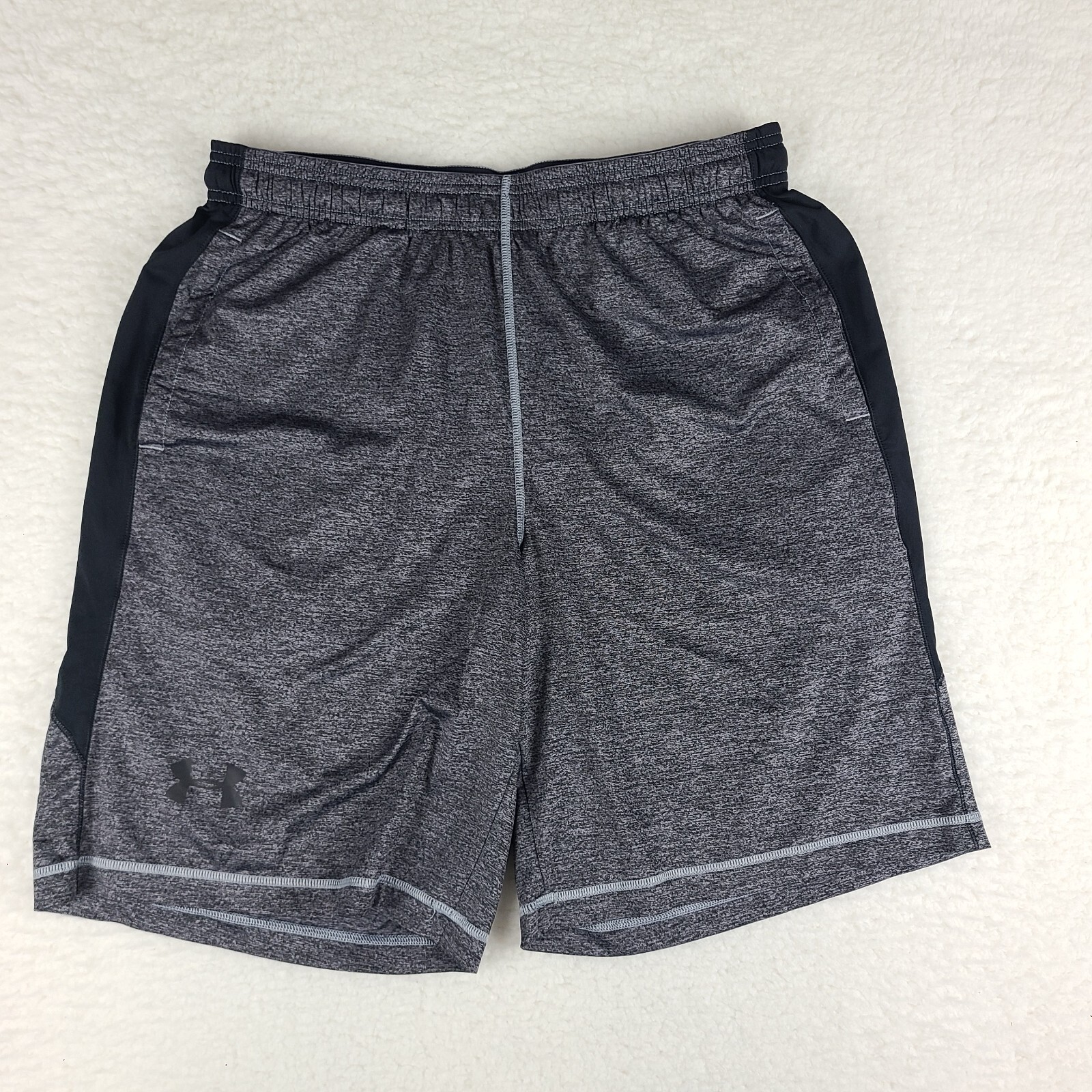 Under Armour Shorts Mens Large Dark Gray Heathered Loose Running Active