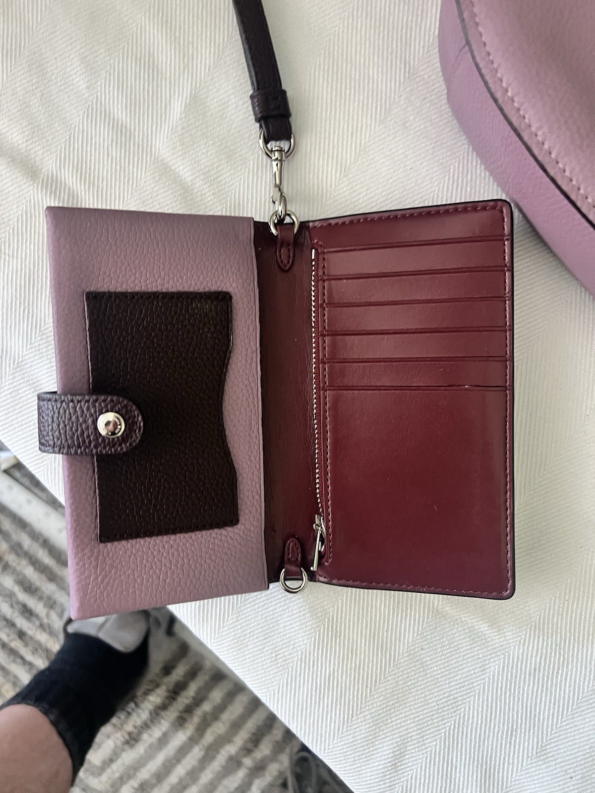 Coach Teri Shoulder Bag in Lilac Pebbled Leather Light purple 11.5 /8.5 Inches