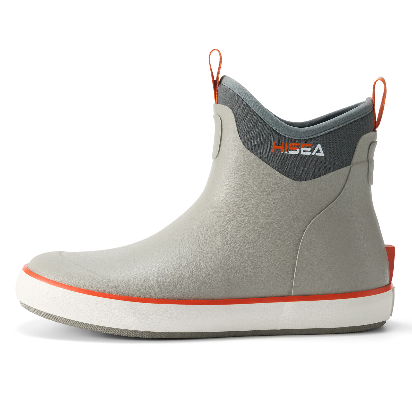 HISEA Men Deck Fishing Boots Waterproof Rain Boots Anti-Slip Cushioned Work Boot