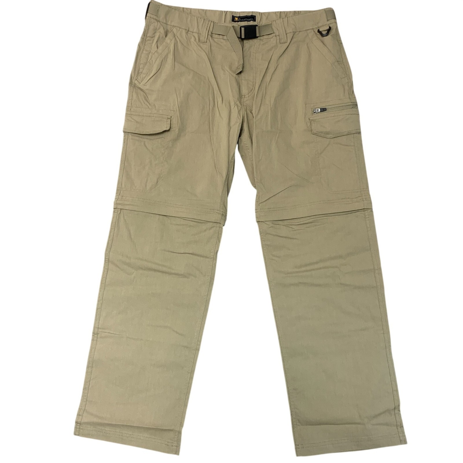 NWOT The B.C. Clothing Co. Men’s XL x 32 Beige Convertible Cargo Pants