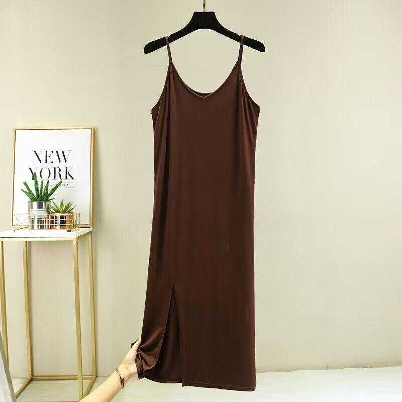 Women Modal Cotton Sleeveless Nightgown Sling Sleep Dress Casual Sleepwear