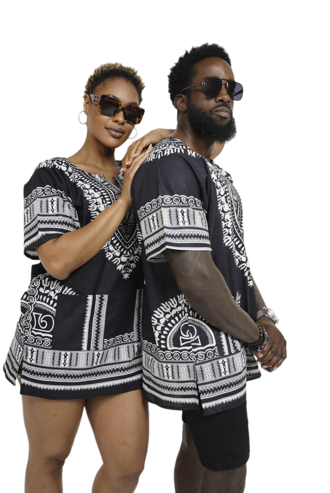 Black African Unisex Dashiki Shirt DP3578 Small to 7XL Plus Size