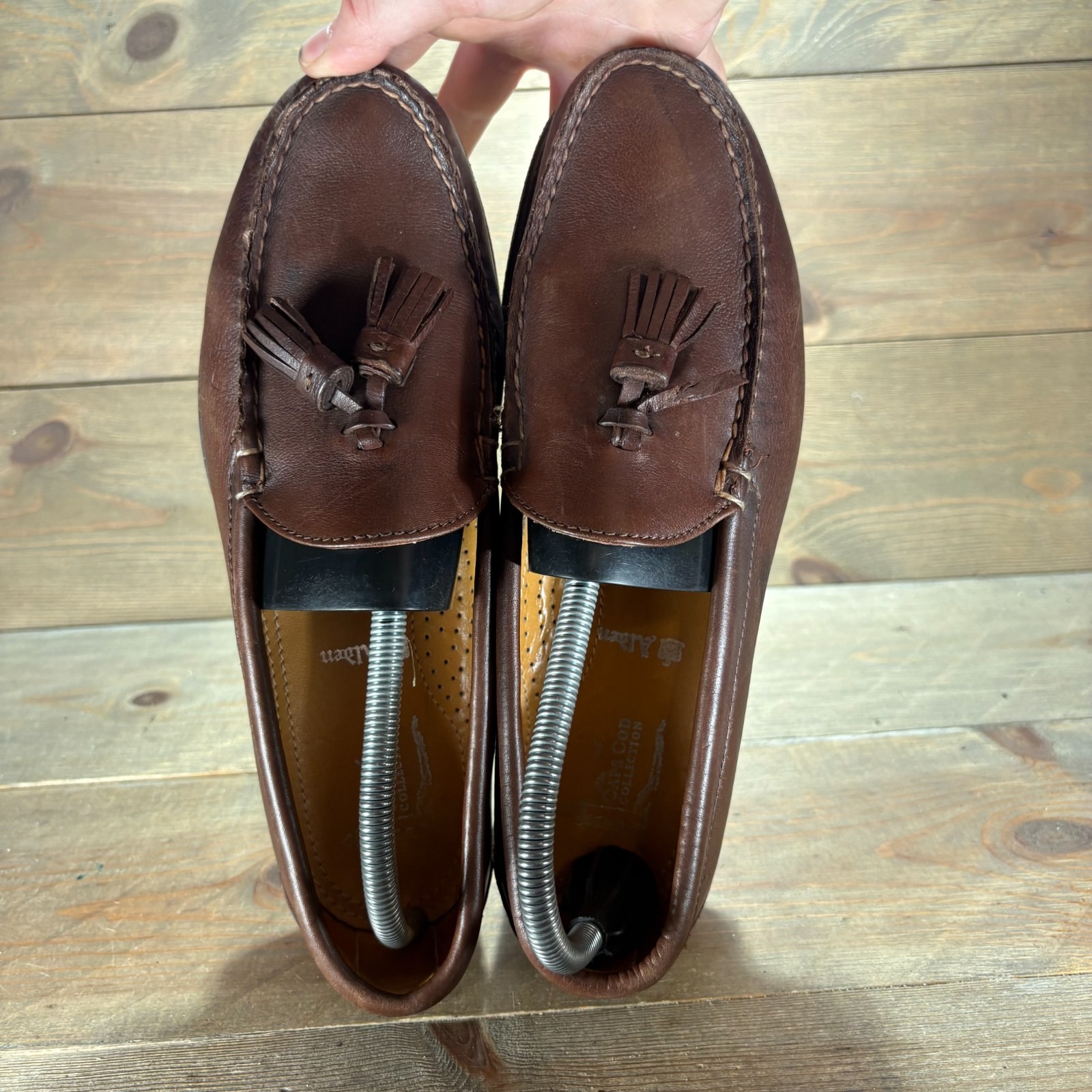 Alden Mens size 7.5 shoes Brown Leather Tassel Cape Cod loafers