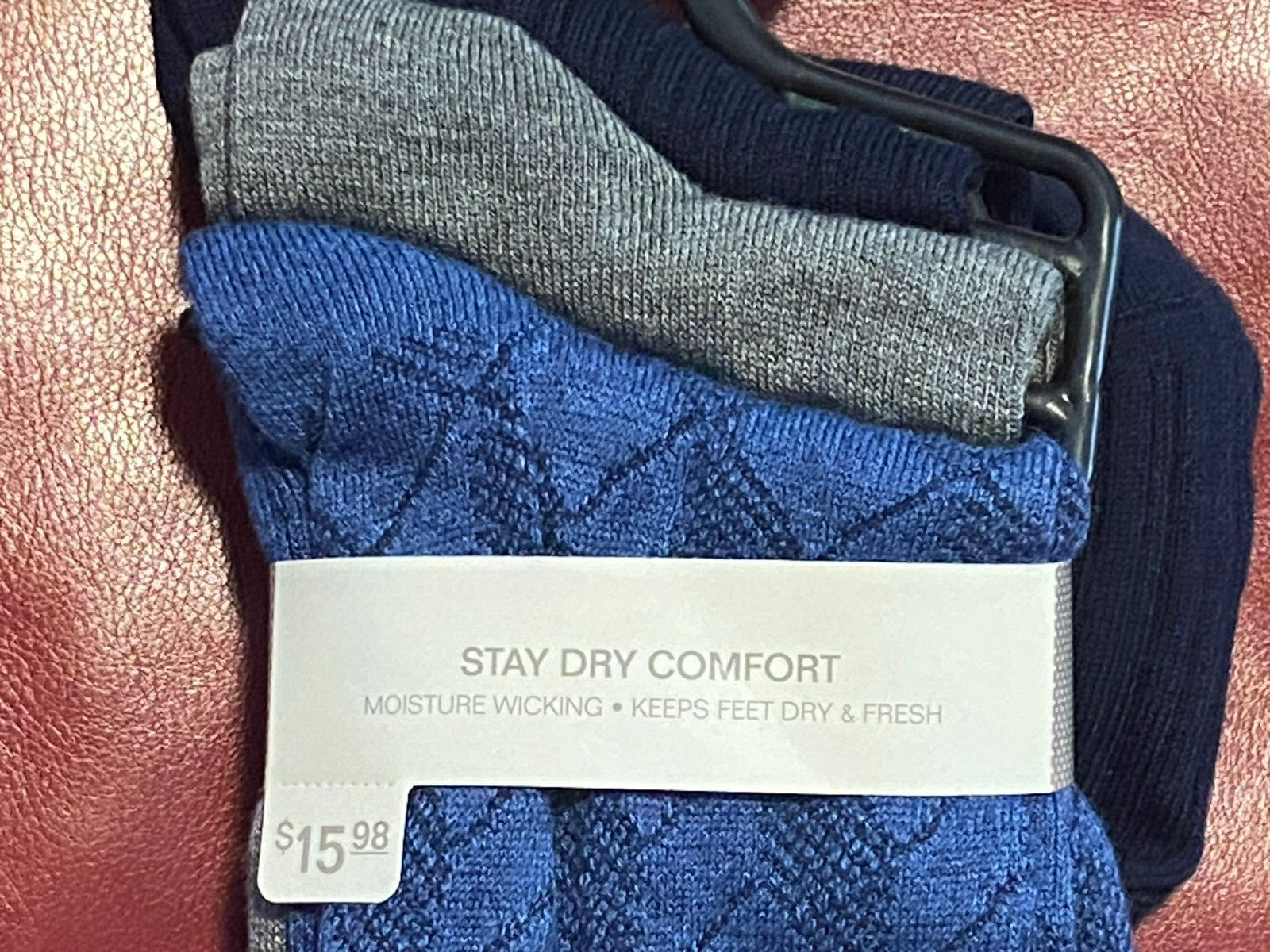 $16 PERRY ELLIS Dress Socks | 3 Pair | Blue Grey | Shoe 7-12 Sock 10-13