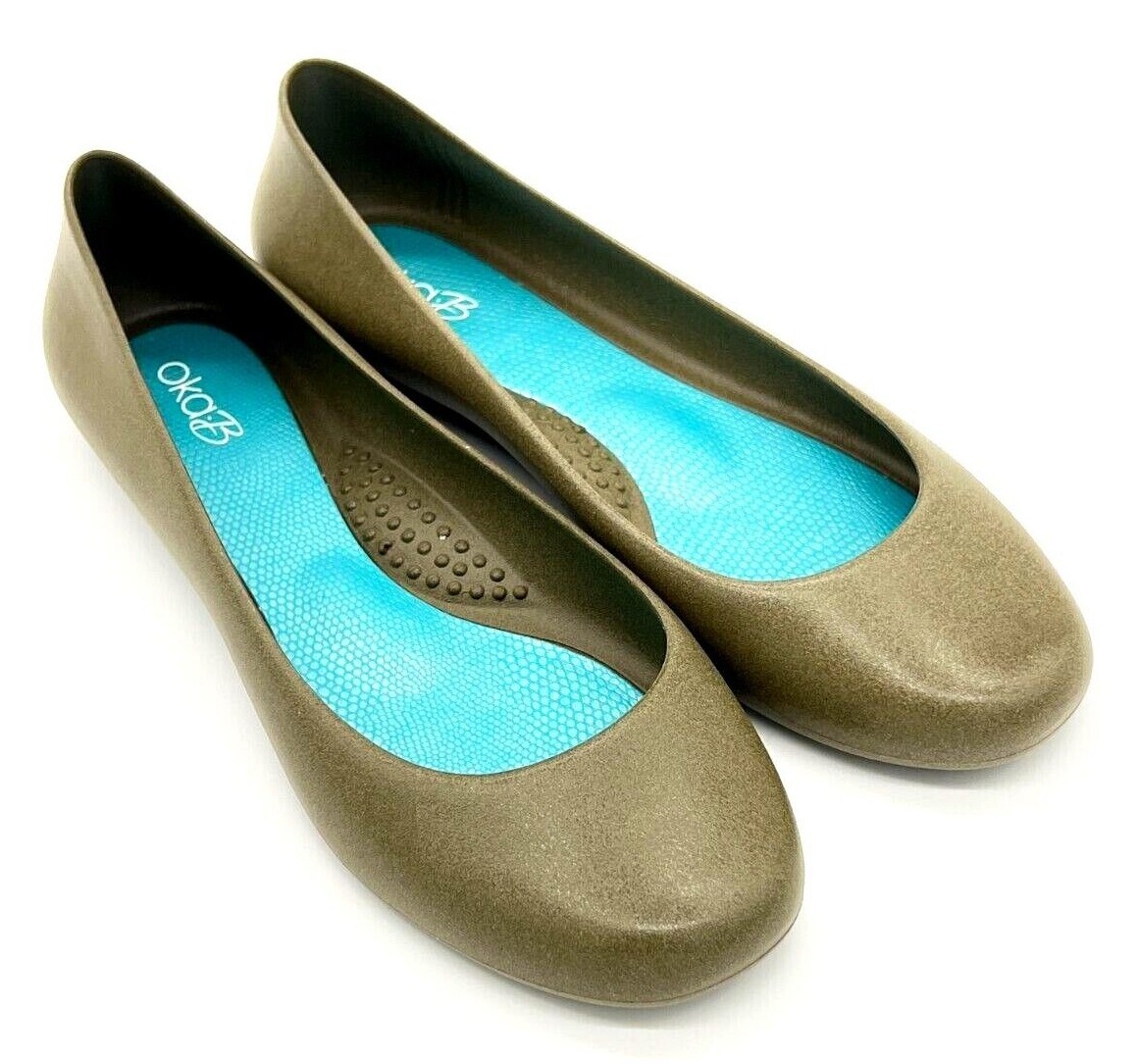 Oka-B Womens Georgia Matte Finish 6 B(M) US Dirty Martini Ballet Flats