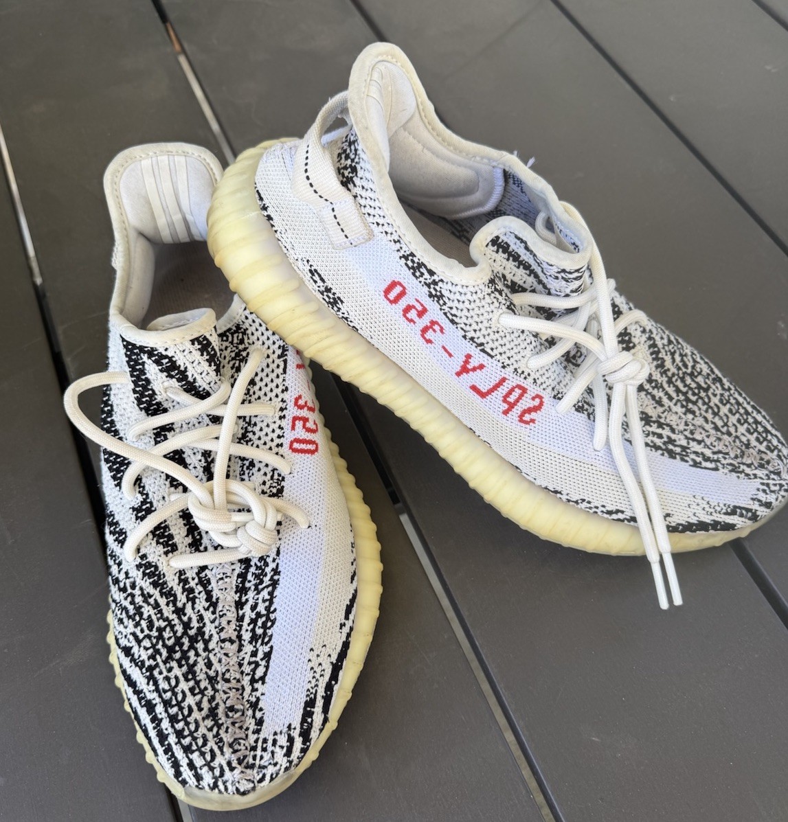Adidas Yeezy Boost 350 V2 Low Zebra Size 11 *No Box 791001 Black White