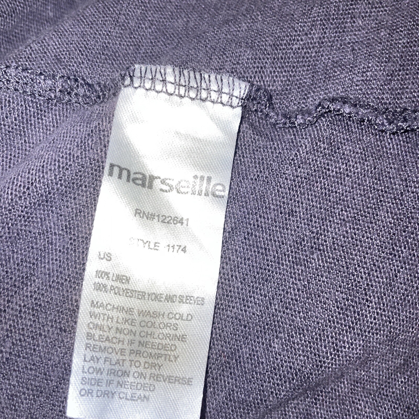 Marseille Sheer Panel Linen Top Womens Large Asymmetric Hem