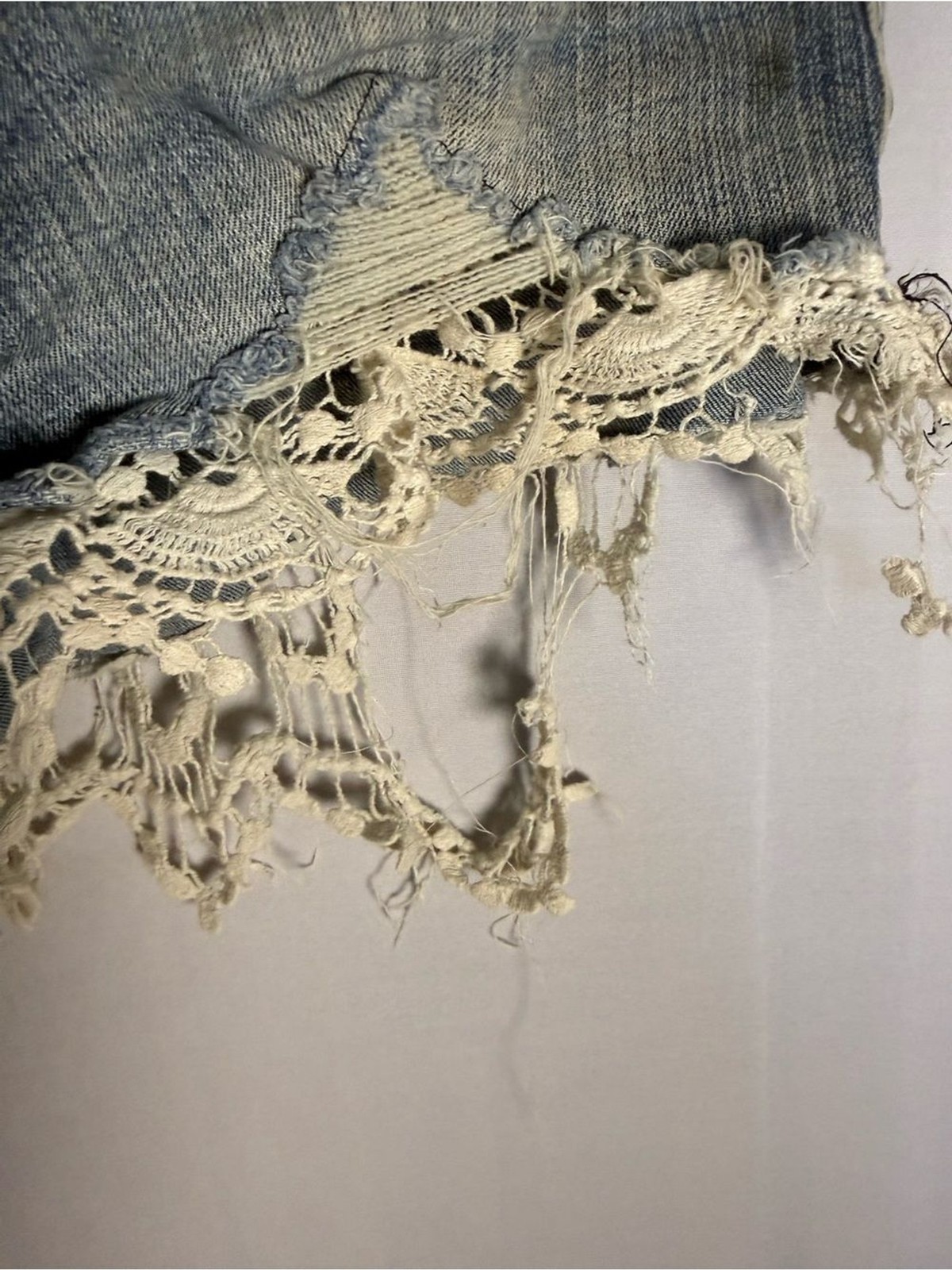 Almost Famous Blue Denim Shorts with Cream Label