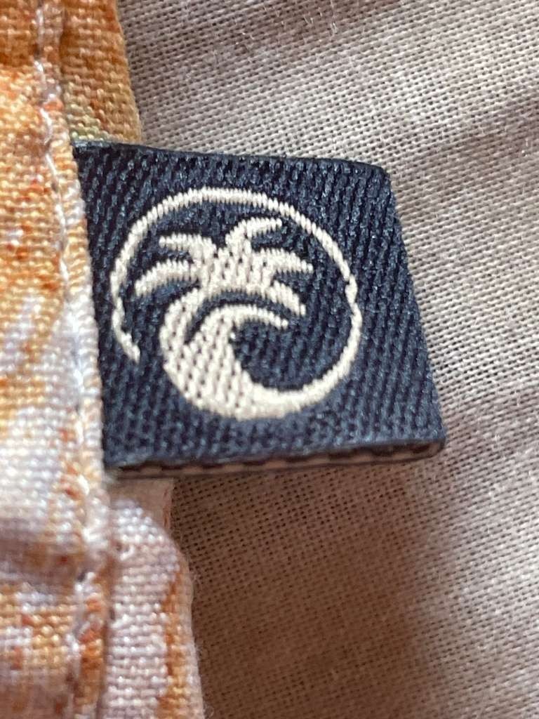 Ocean Pacific Men’s L 100% Silk Hawaiian Palm Tree Short Sleeve Shirt Cream