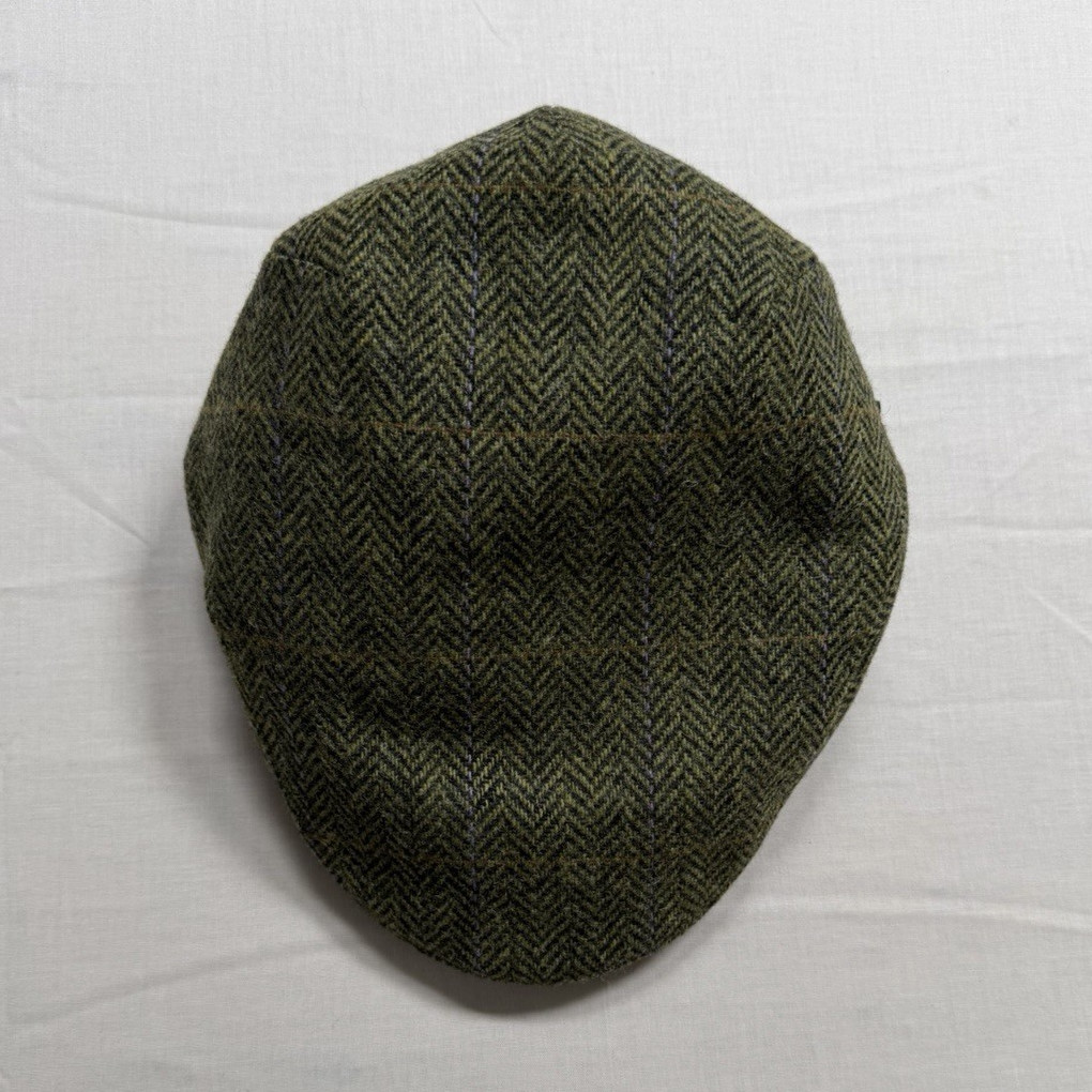 Mucros Men’s Trinity Cap Green Herringbone Pattern Size M. Killarney Ireland