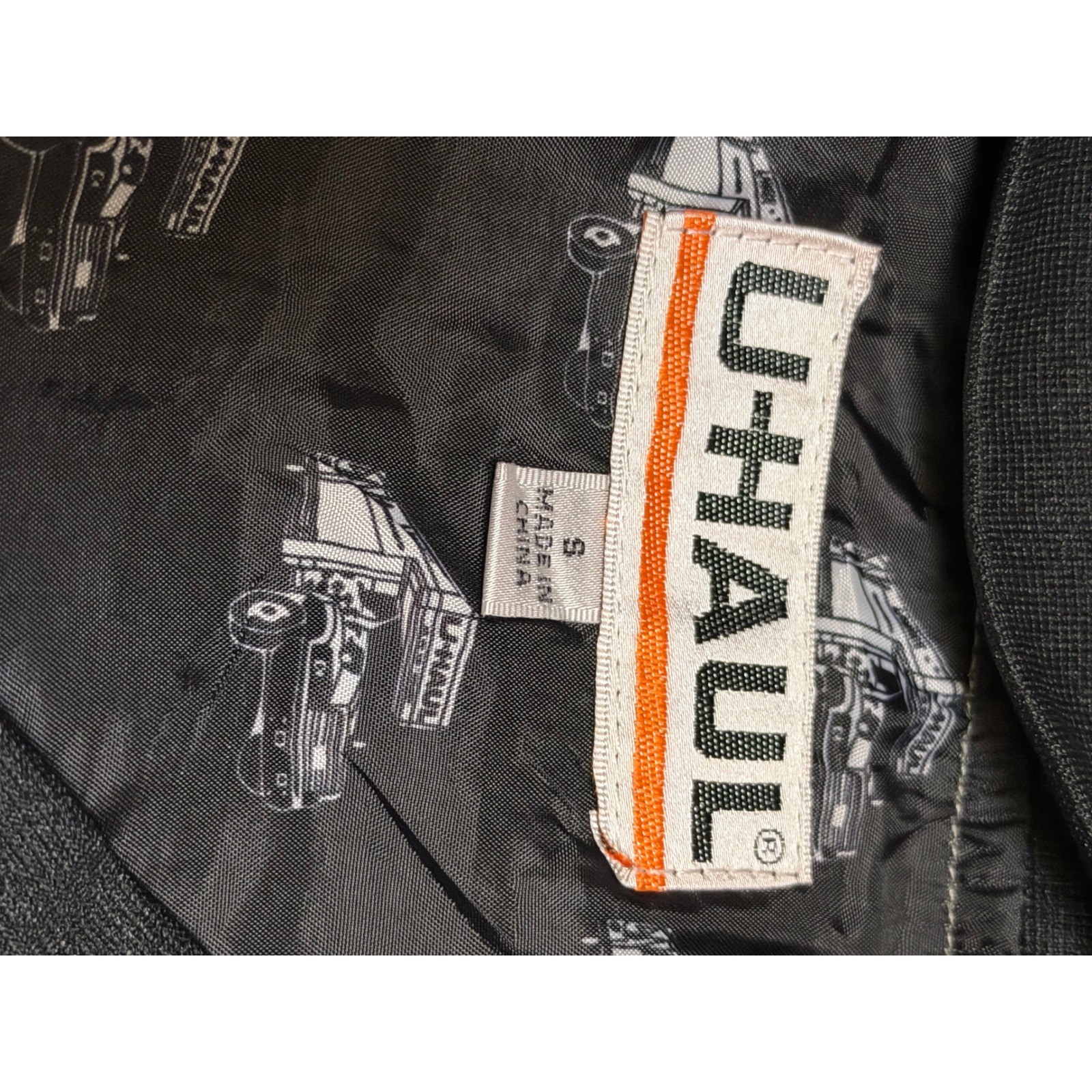 U-Haul Corporate Employee Zip Up Jacket Black Grey Reflective Mens Small