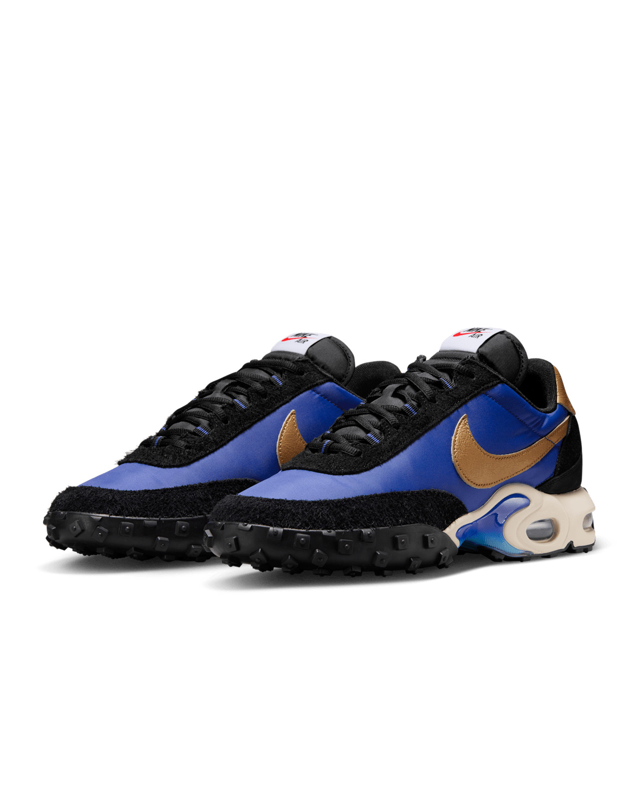 Nike Air Max Waffle SP “Black and Hyper Blue” FV6946-400 Sneakers New [US5-12]