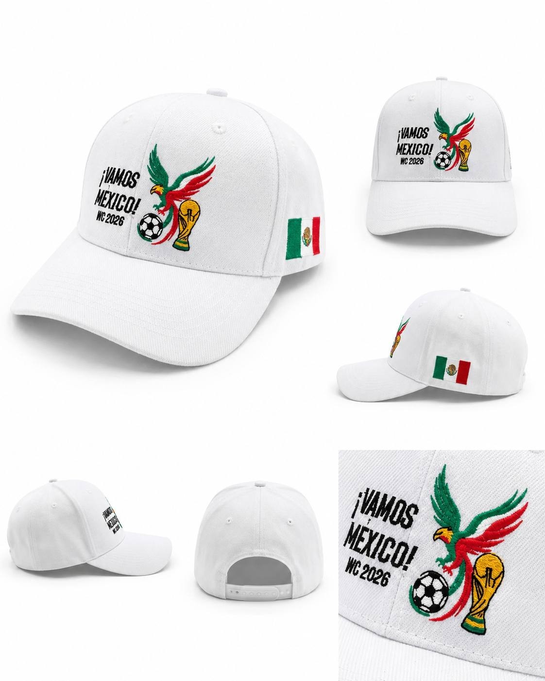 FAST SHIP – FIFA World Cup 2026 MEX USA CAN Cotton Hat, Detailed Embroidery