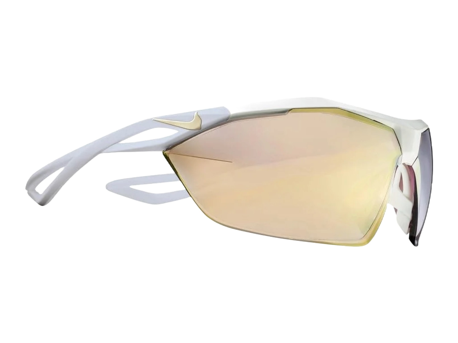 Nike Vaporwing R Sunglasses (Matte White/Speed Tint UML Gold Mirror)