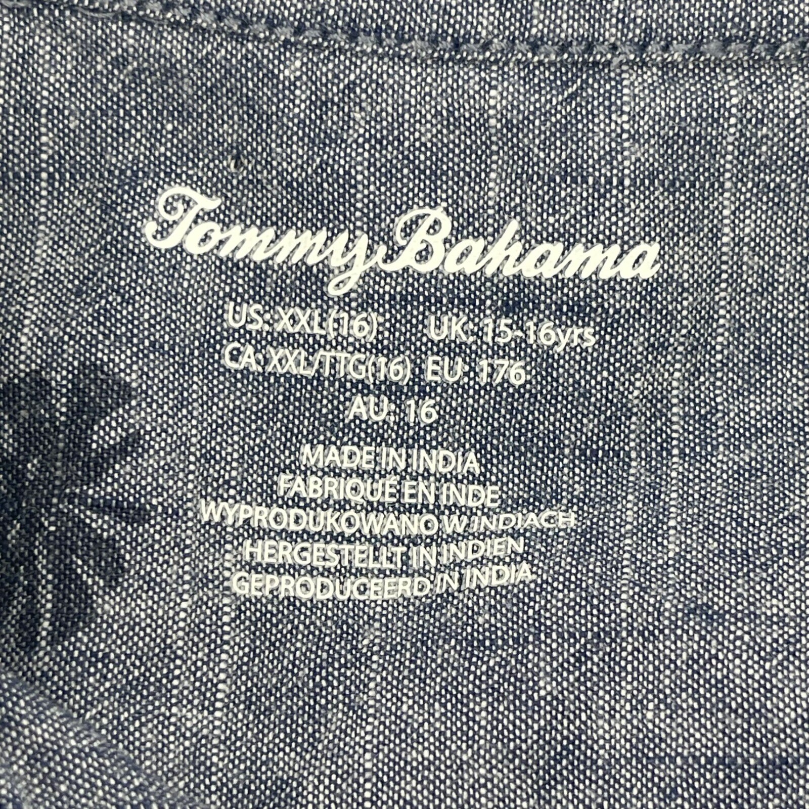 Tommy Bahama Button Up Shirt Leaf Print Short Sleeve Kids XXL
