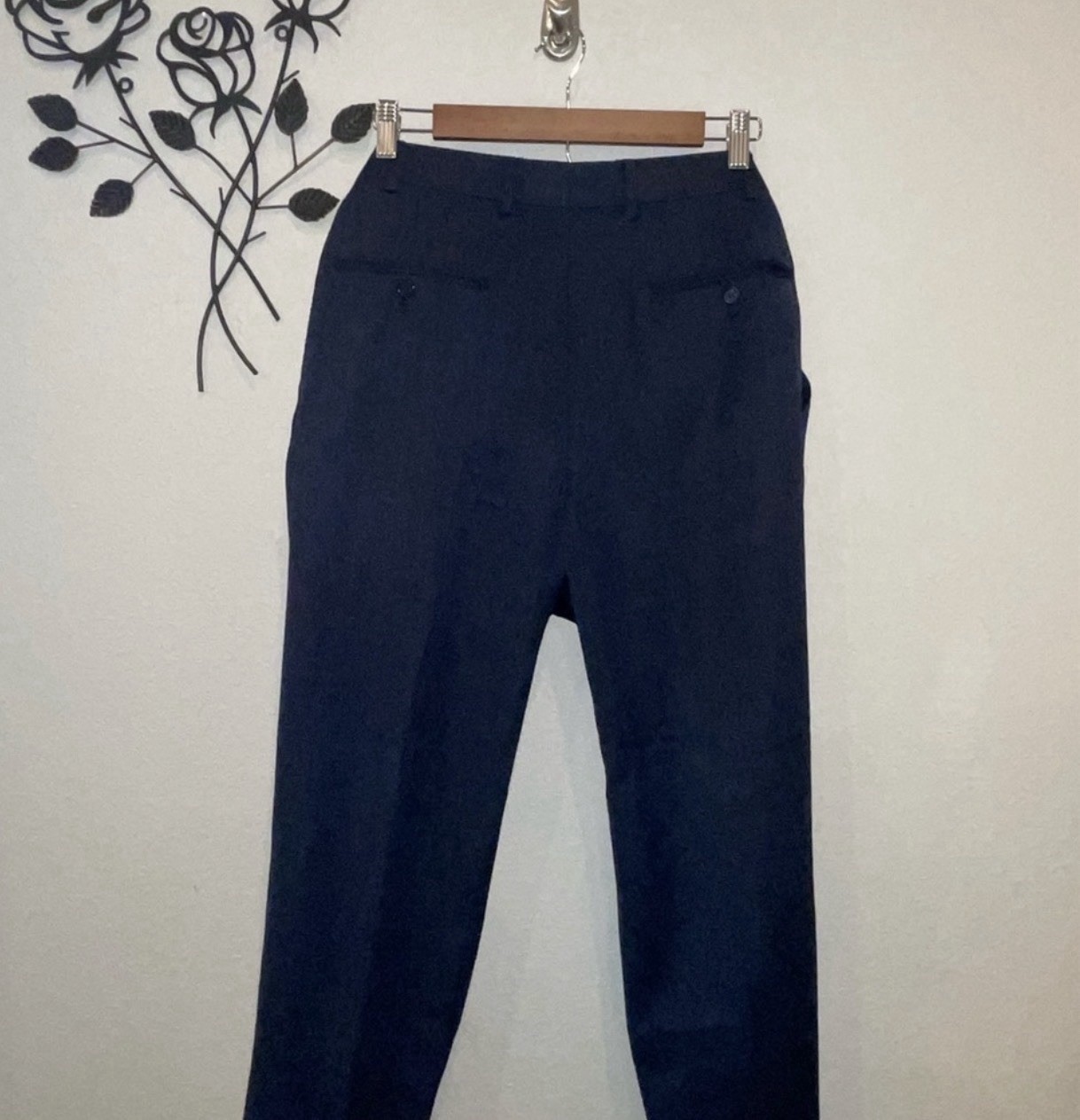 Hart Schaffner Marx Men’s Wool Twill Pleated Dress Pants Straight 35R