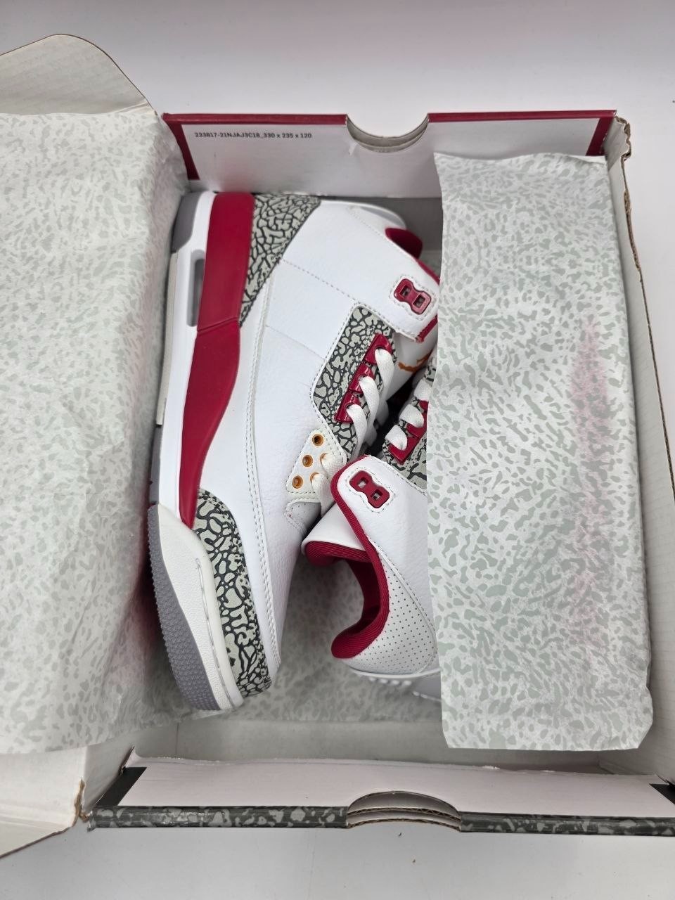 Nike Air Jordan 3 Retro Cardinal Red CT8532 126 Size 9.5