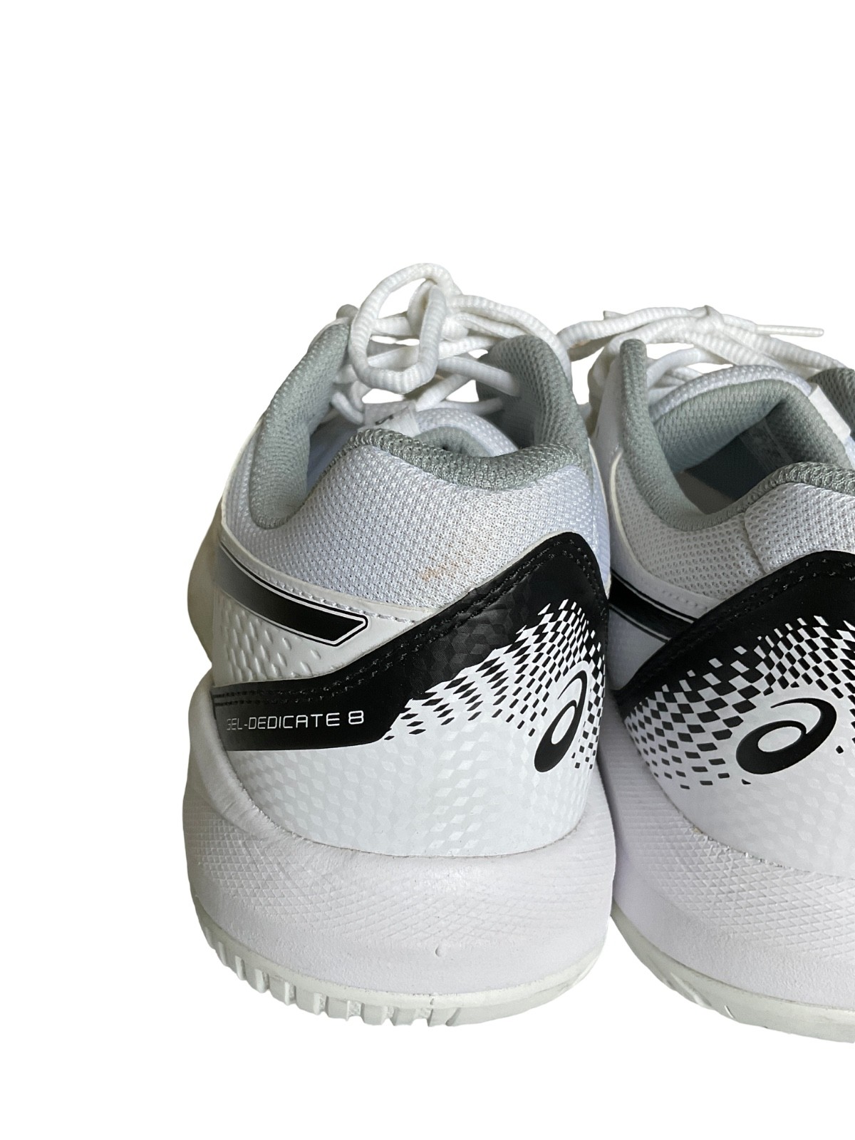 ASICS Men’s Gel-Dedicate 8 Tennis Pickleball Court Shoes White Black 10 EUC