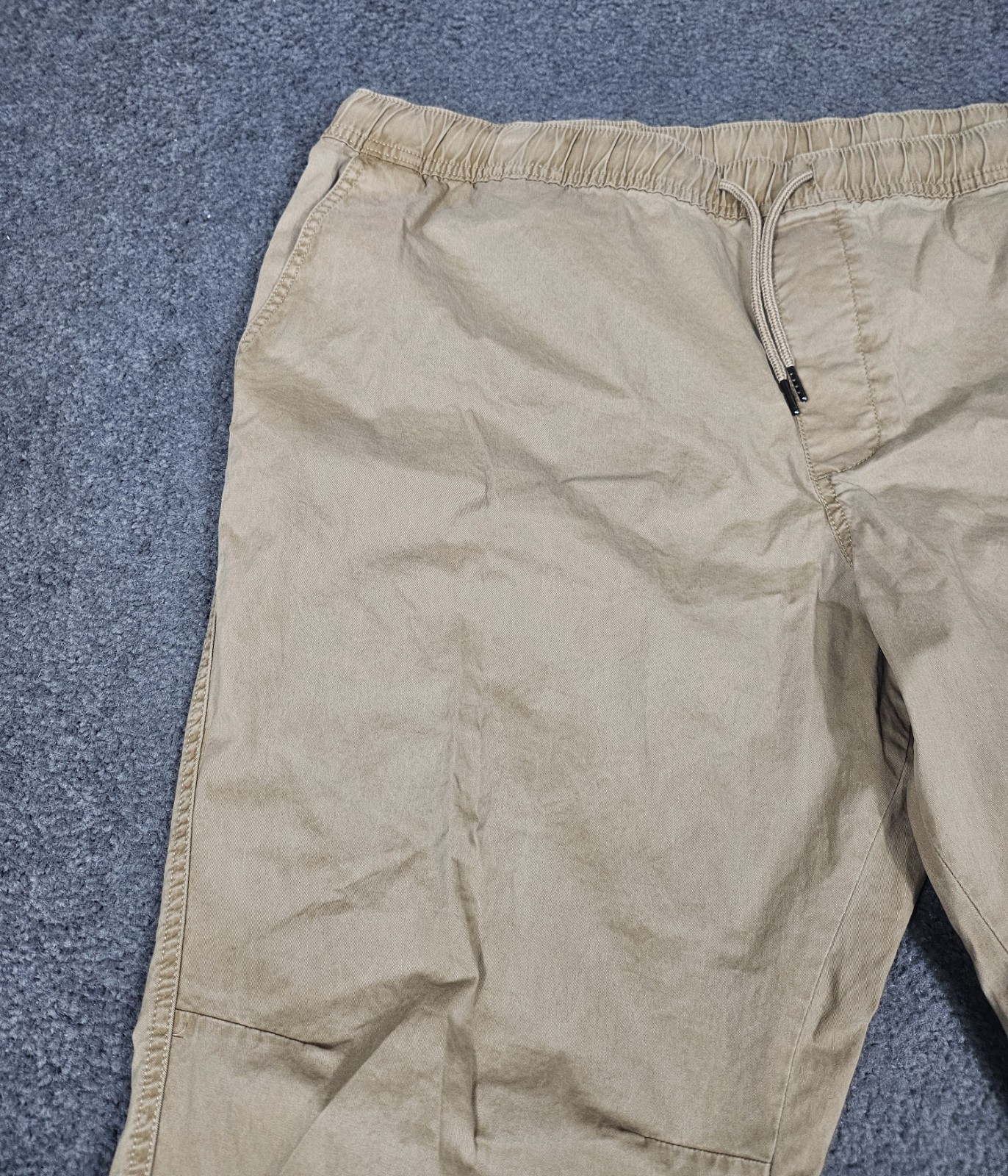 Men’s Jogger Pants 2XL 44-46 No Boundaries Urban Khaki Twill Elastic Waist