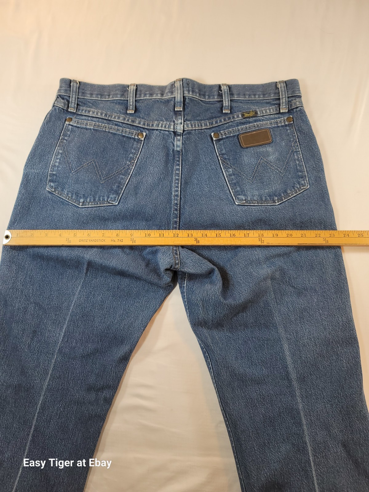 VTG Wrangler Mens 47MWZ Regular Fit Cowboy Cut Jeans 47MWZPW 38×30 Crease Starch