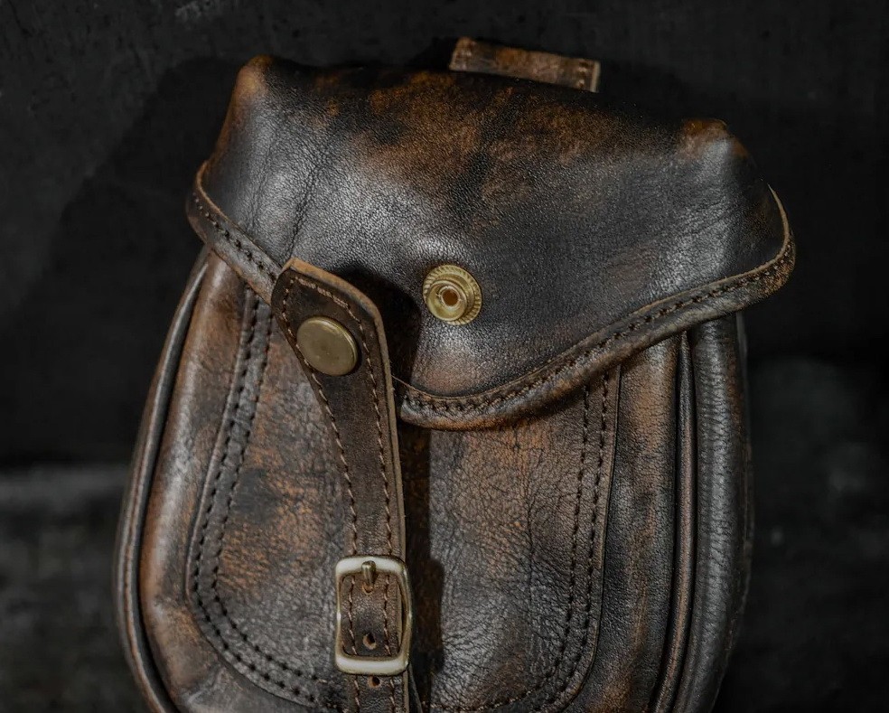 Alaska Outfitters Hand Distressed Leather Waist Pouch Packs Redmoon Vasco