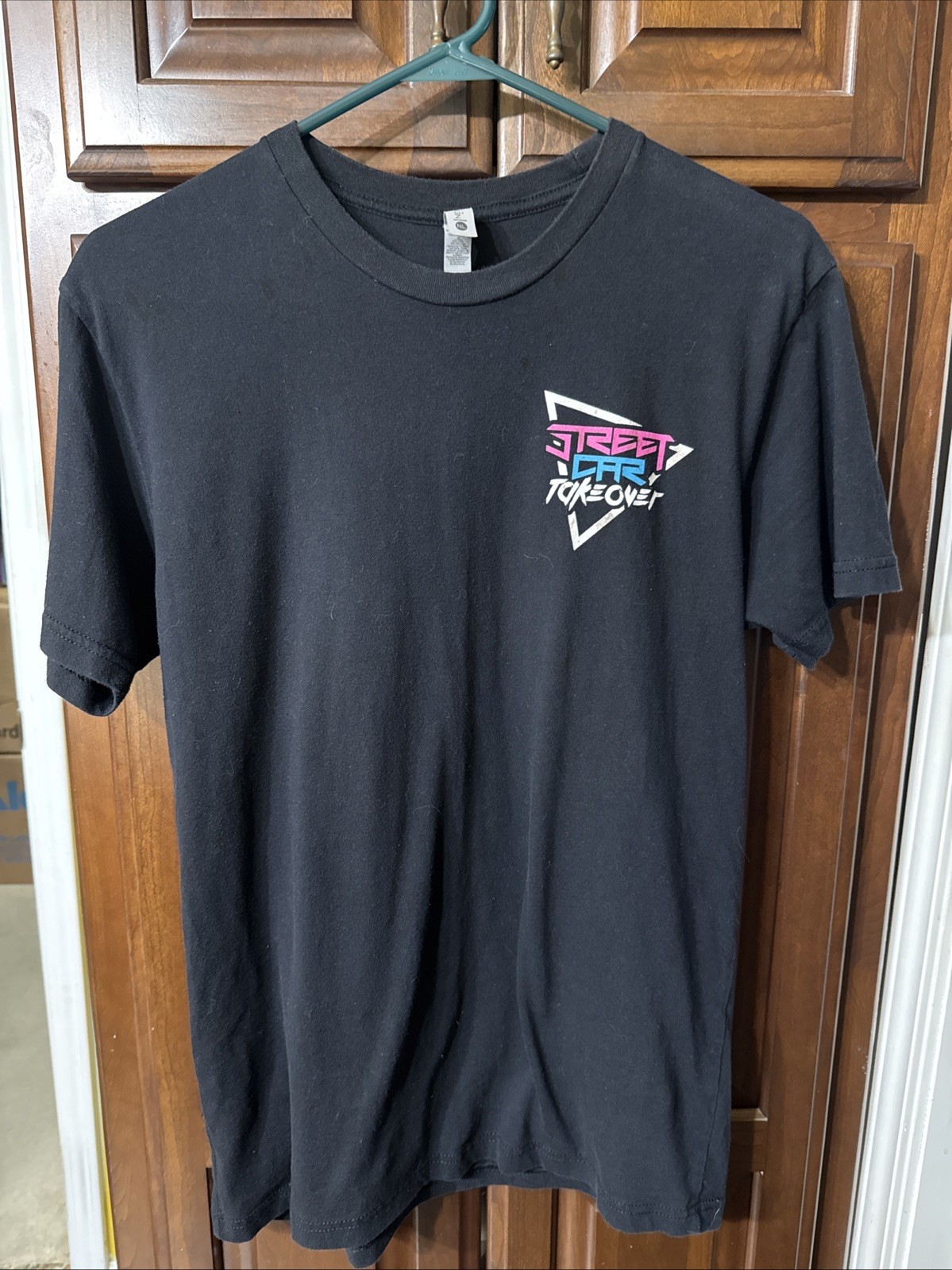 Street Car Takeover Event Racing T-shirt Size Medium Black