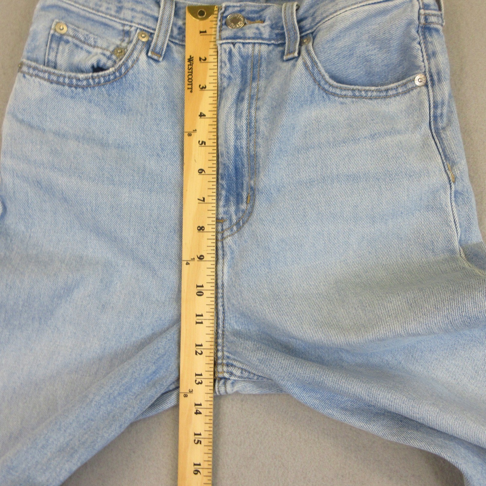Levi’s Premium High Loose Jeans Women 26 Light Blue Wide Leg Cotton Hemp Blend