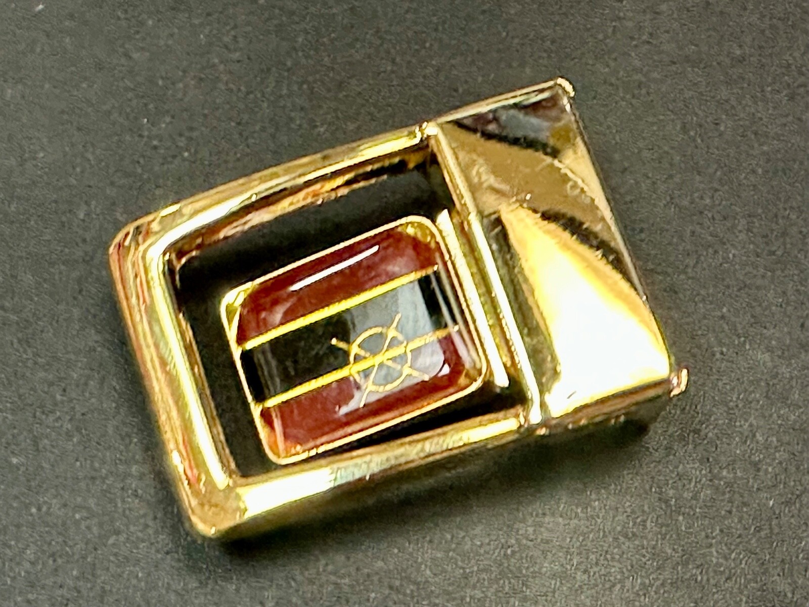 Sail Boat Wheel Nautical Retro Small Swing Out Gold Color Belt Buckle