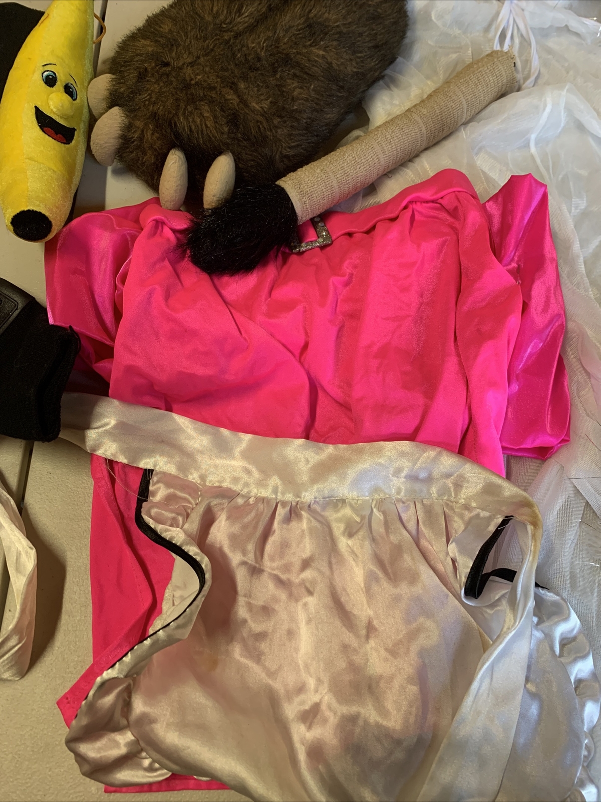 Various Costume Pieces Lot (Barbie Skirt, Angel Gown, Maid Apron) Bag94