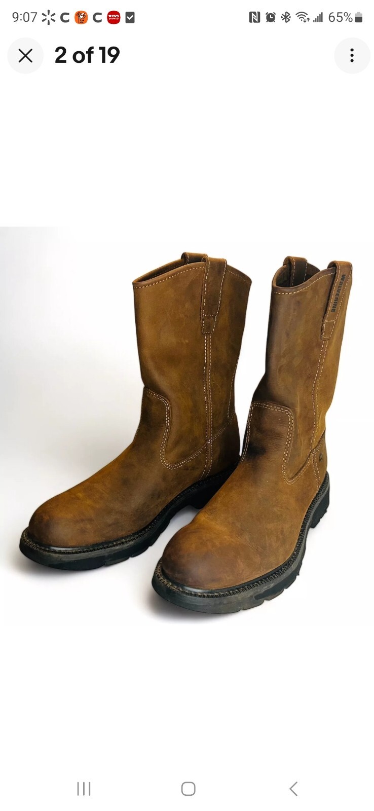 Wolverine Mens Wellington W04727 Brown Mid-Calf Western Boots 13 ExtraWideWidth