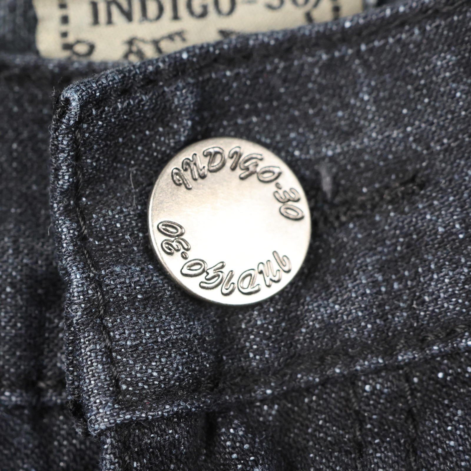 Indigo 30 Jeans Mens 38×32 Blue Straight Leg Denim Zip Fly Cotton Blend