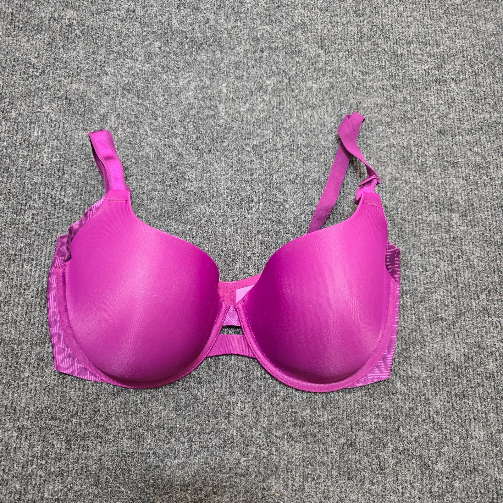 Warner’s RB5781A RB5781T Bra 36D Purple Leopard Print Sides Convertible Straps U
