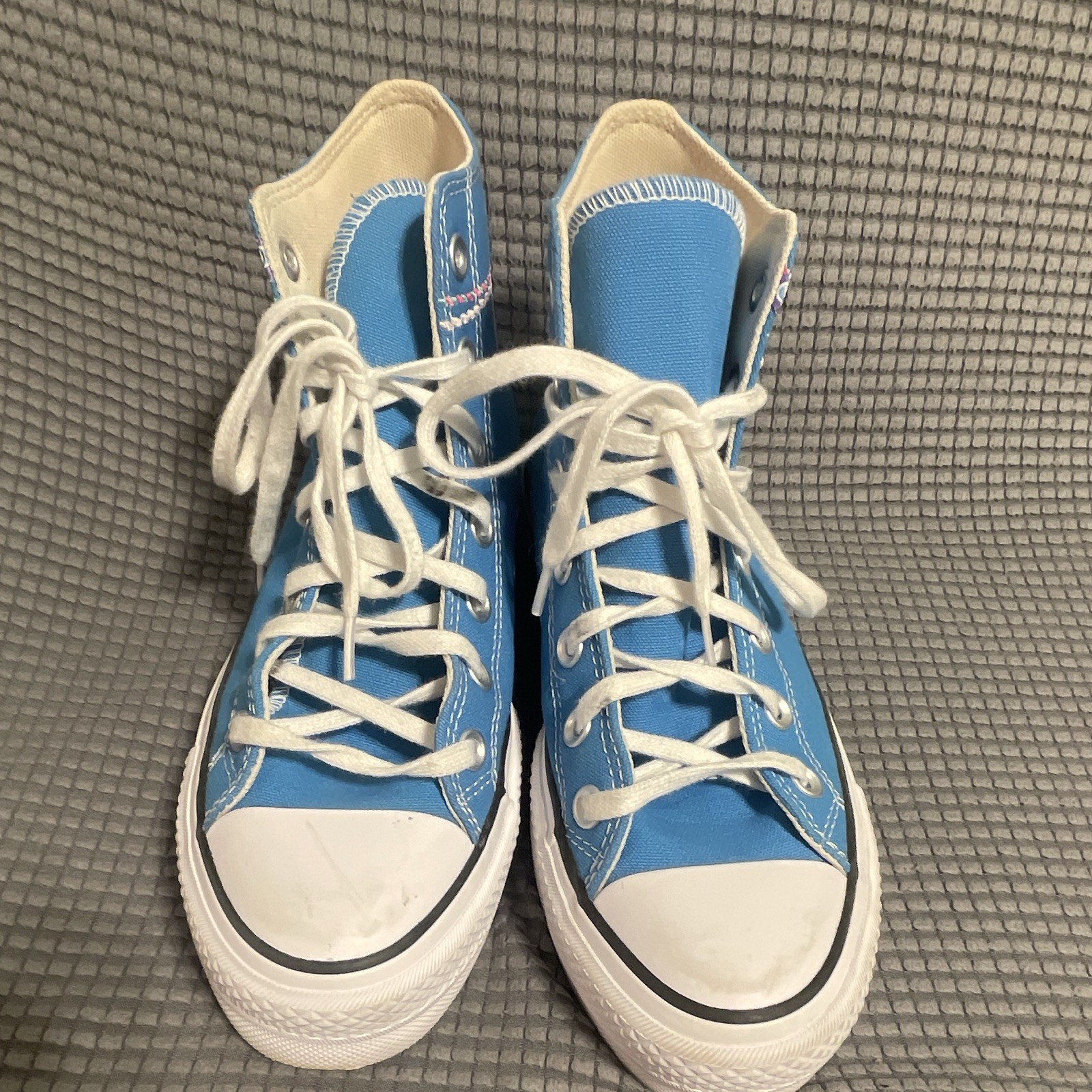 Converse Chuck Taylor All Star High Top Lace Up Sneakers Blue/White Textile