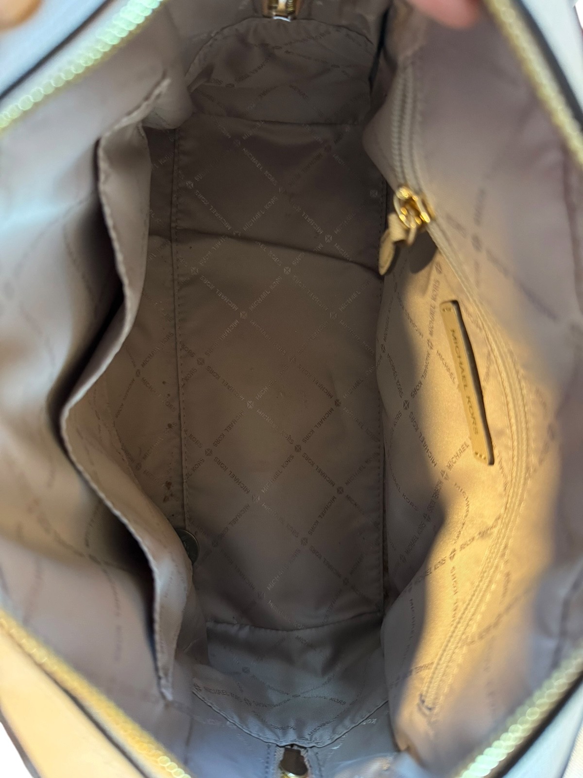 Michael Kors Handbag Medium Satchel Cream Color with Detachable Stap