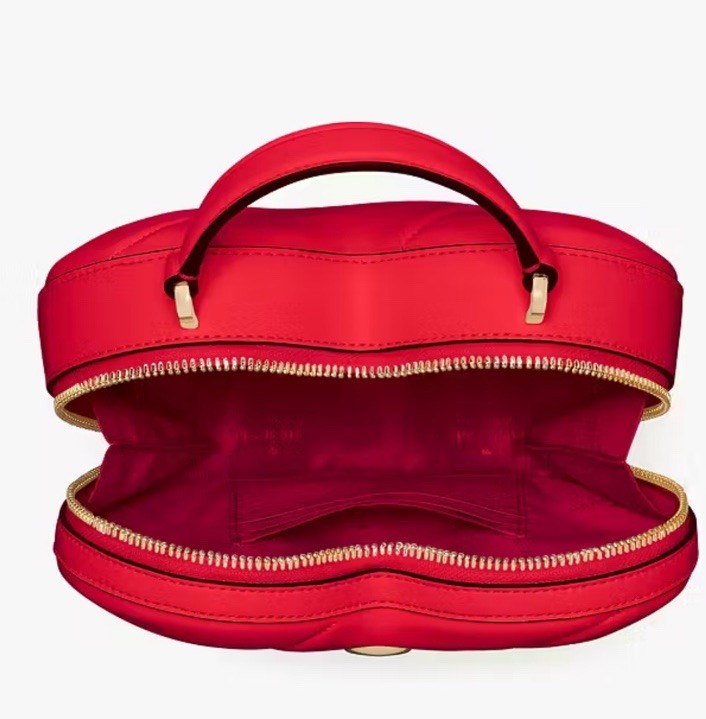NWT Kate Spade Novelty Love Shack 3D Heart SHAPED LEATHER Purse-Ruby Red