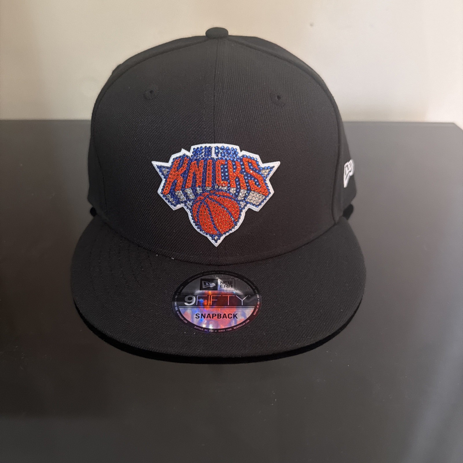 New Era NBA26 Draft NY Knicks 9Fifty Rhinestones Men’s Hat Black Free Shipping!