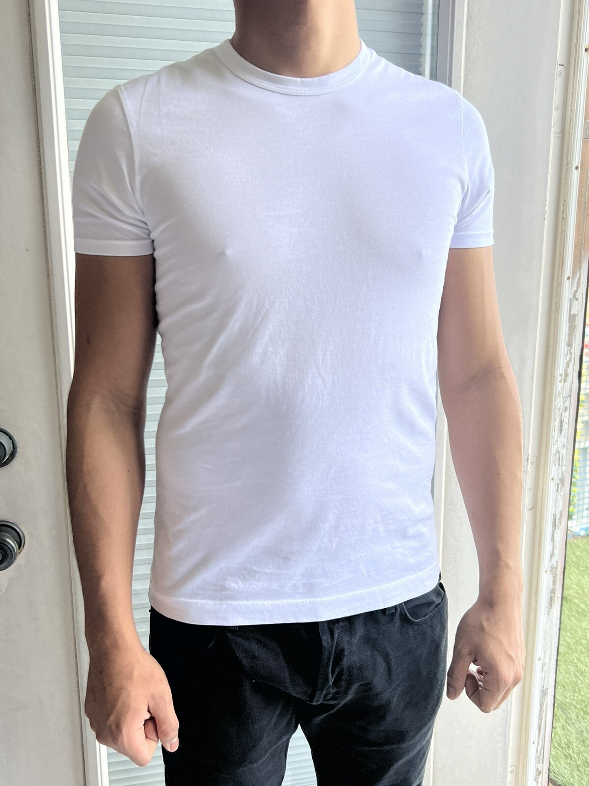 NWT Men Buck Mason 100% Pima COTTON Classic Straight Hem White T-Shirt Tee