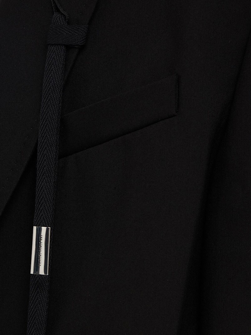 ANN DEMEULEMEESTER Anthoon High Comfort Black Striped Blazer Jacket New