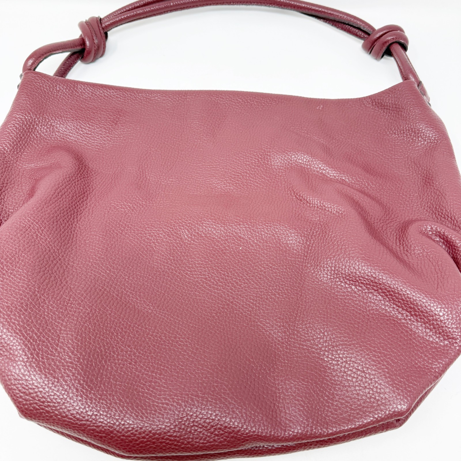 Giorgia Milani Burgundy Dark Leather Shoulder Bag Made in Italy
