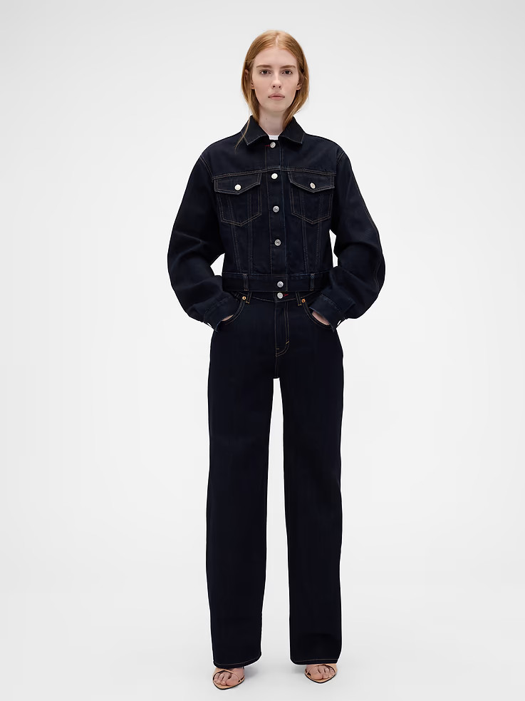 NEW – GAP – Gap Victoria Beckham High Rise Straight Jeans(Color:Dark Rinse Wash)