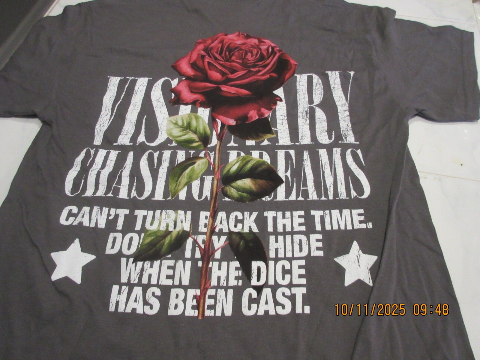 CVLA Men’s “Visionary Chasing Dreams” Charcoal Graphic Shirt M