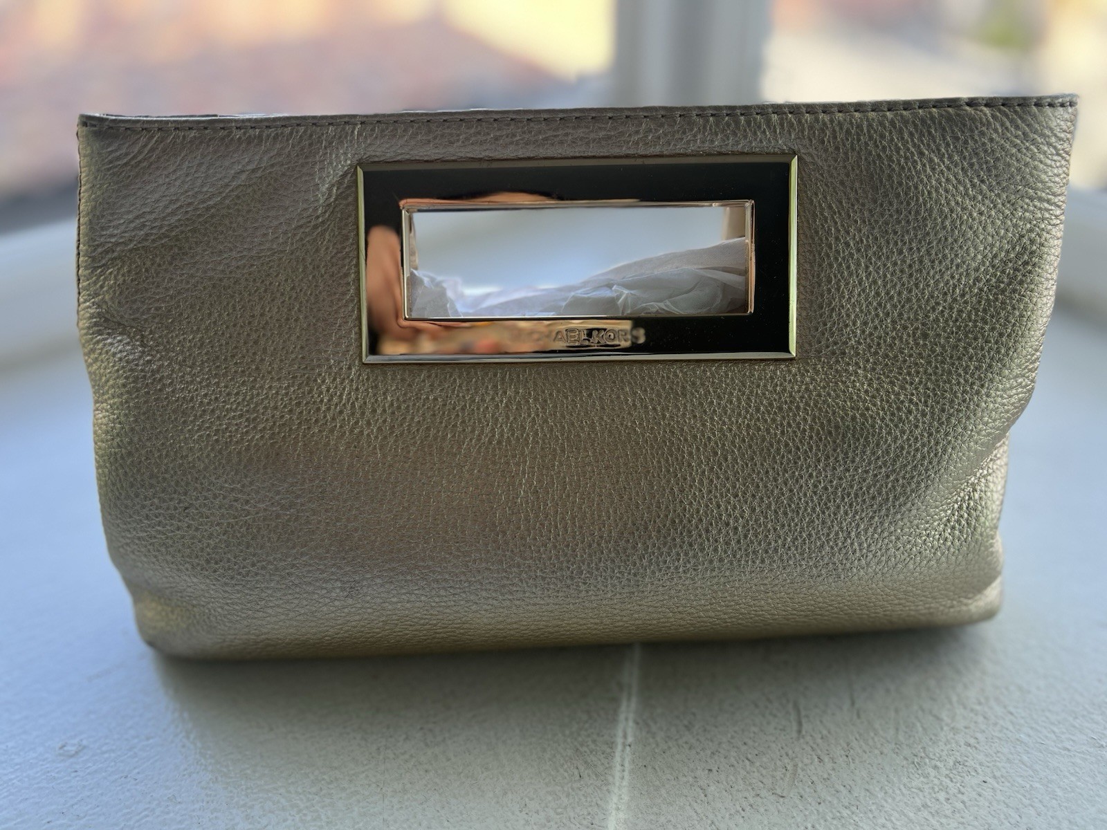 Michael Kors Metallic Gold Clutch