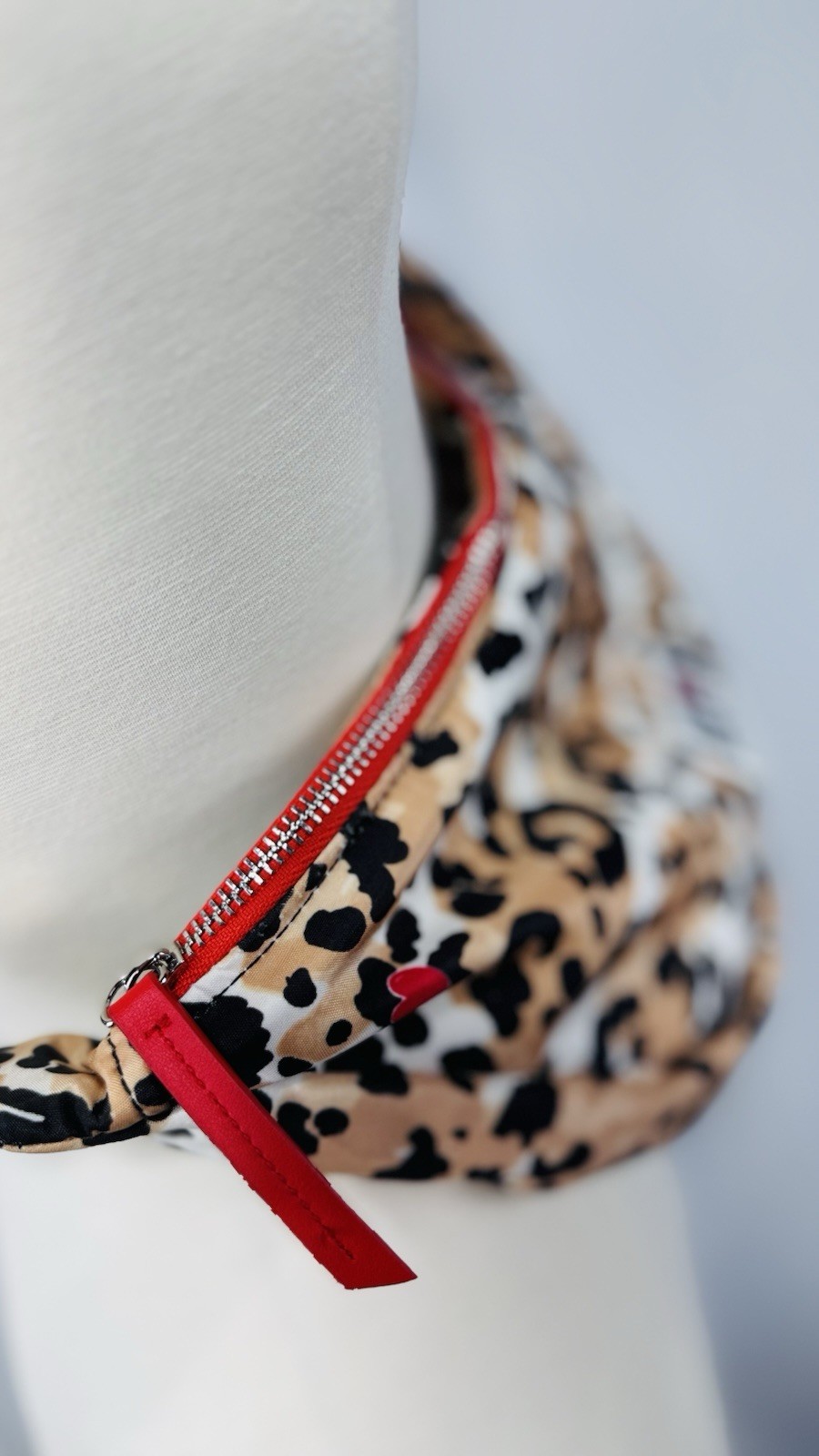 NWT Brighton Spotted Love Swing Bag Leopard Print Nylon Crossbody Crescent