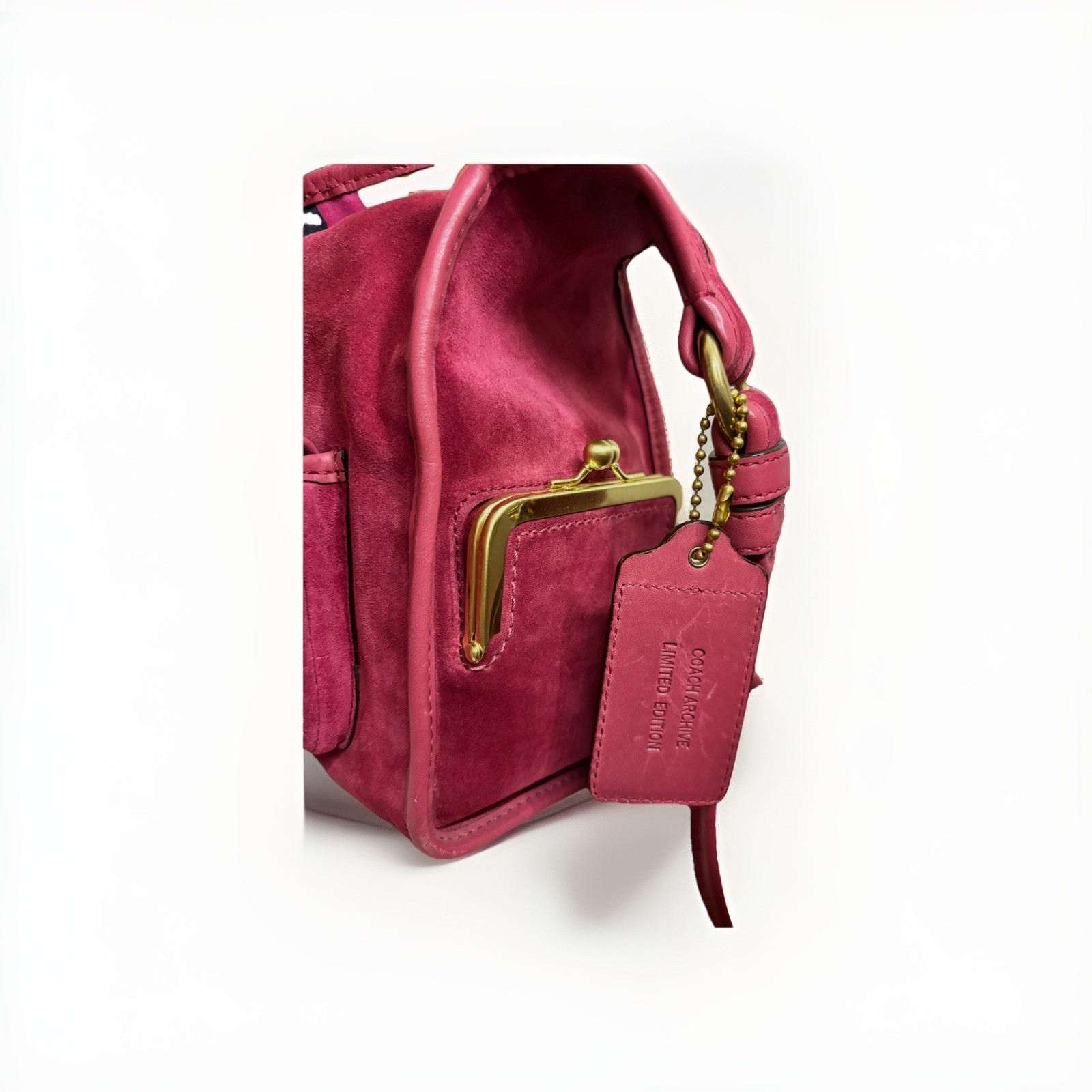 Coach Archive Limited Edition Bleecker Street Haversack Satchel Pink Suede