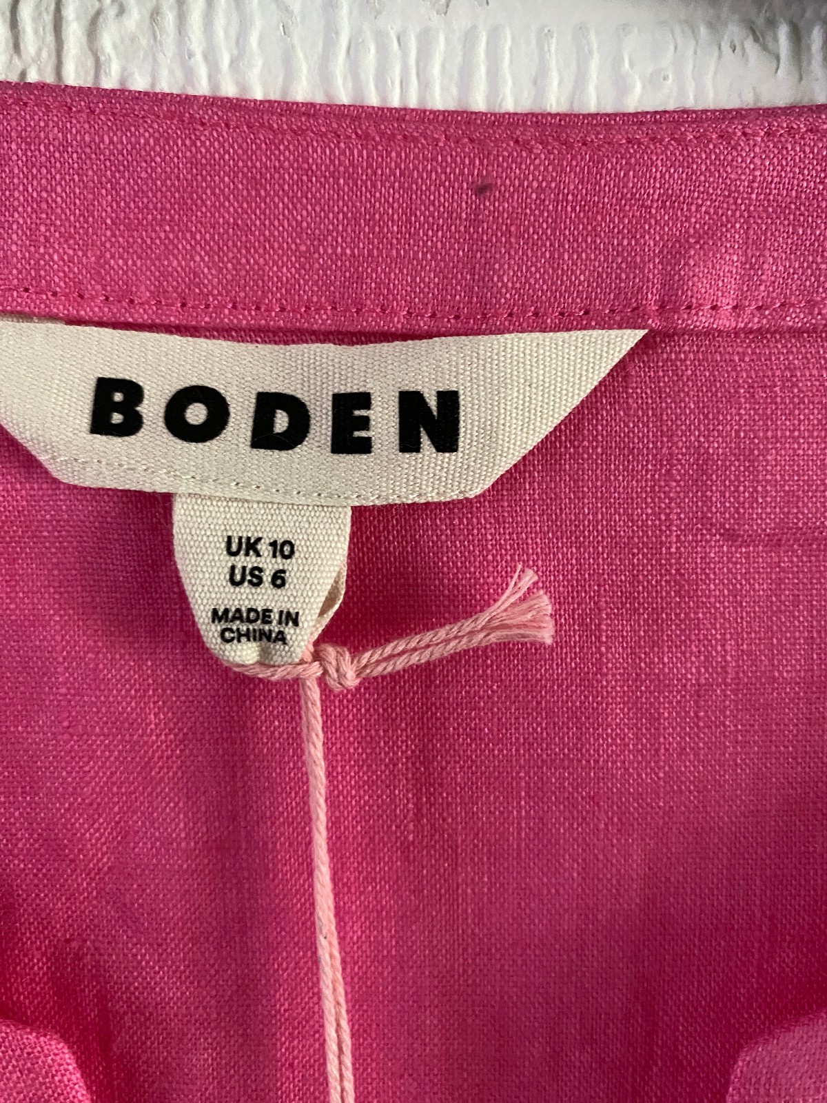 BODEN Bonnie Linen Embroidered Top size 10 NEW