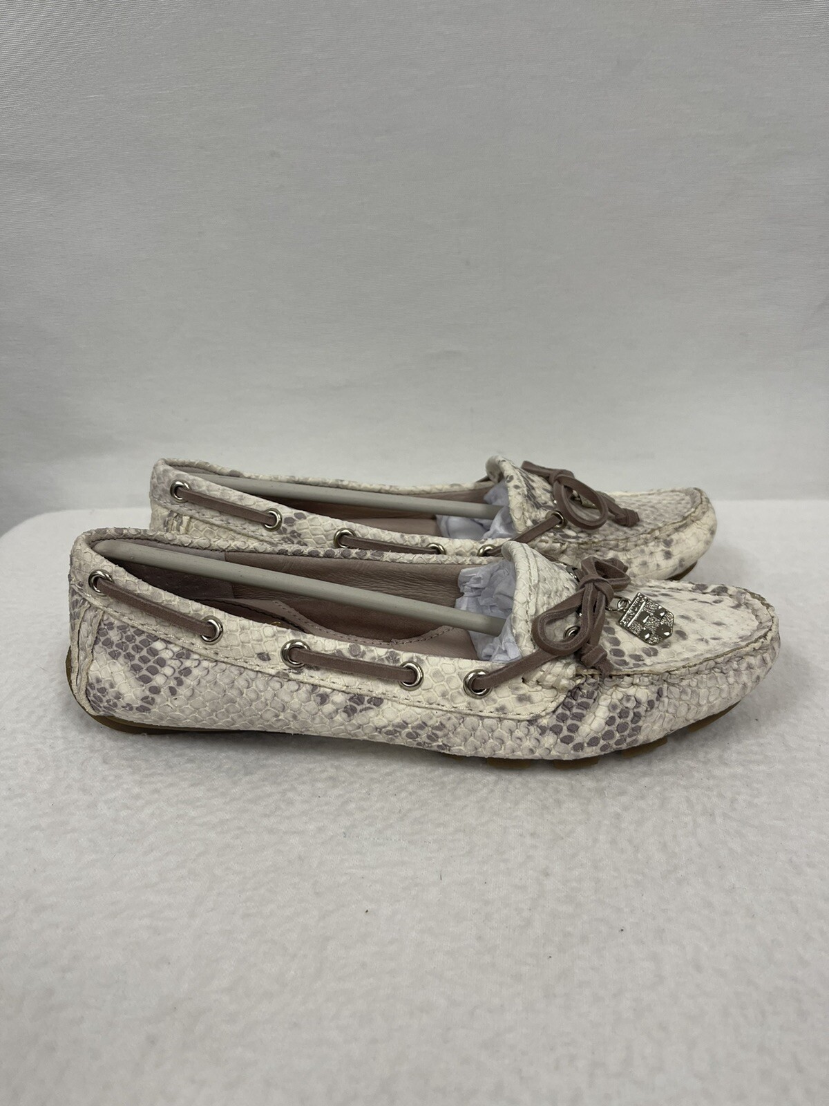 Vince Camuto Pinna Driving Moccasin Flats in Snakeskin Womens Size 5.5 NWT