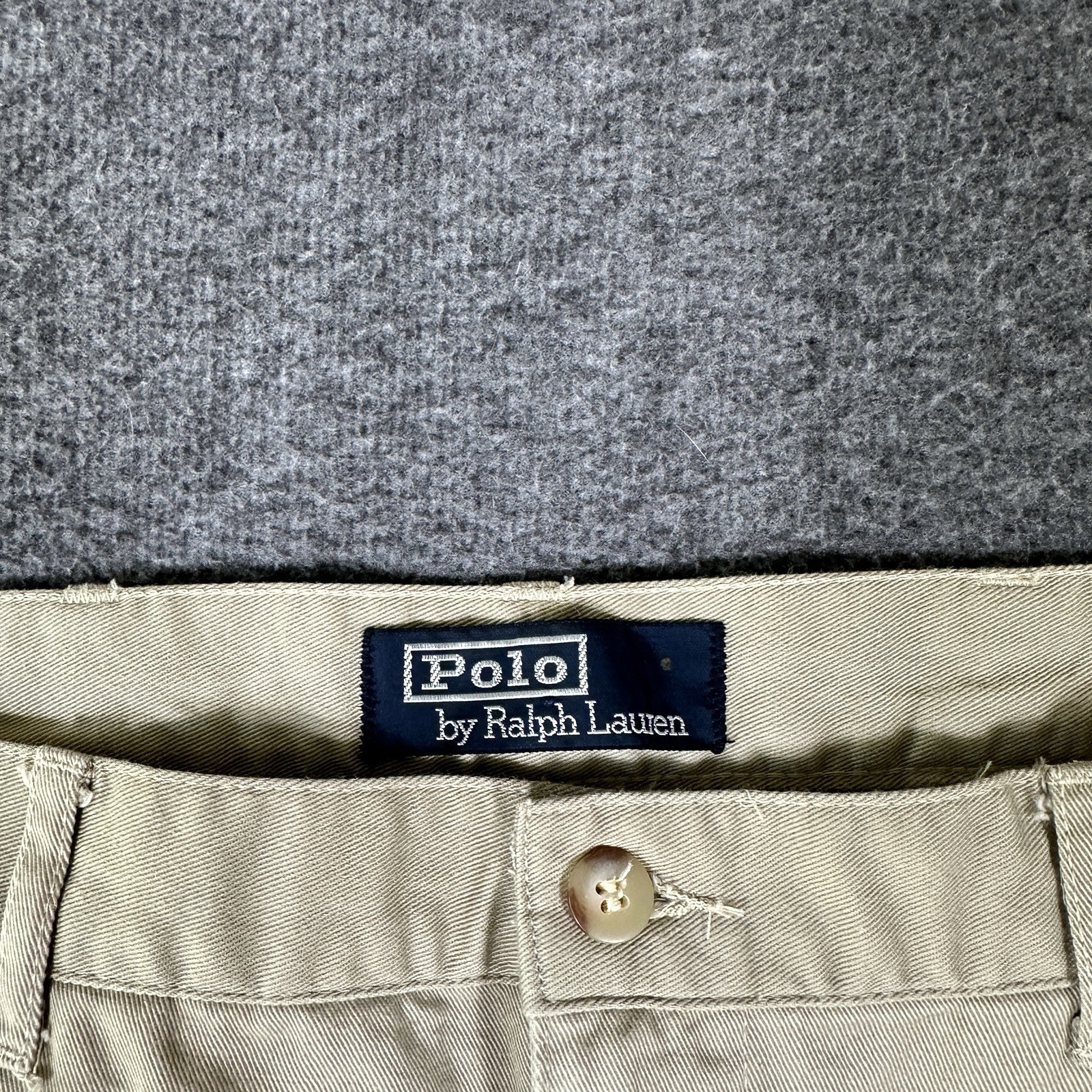 Vtg Polo Ralph Lauren 1967 Chino Pants Mens 34×36 Tall Khaki Tan Cotton Pleated