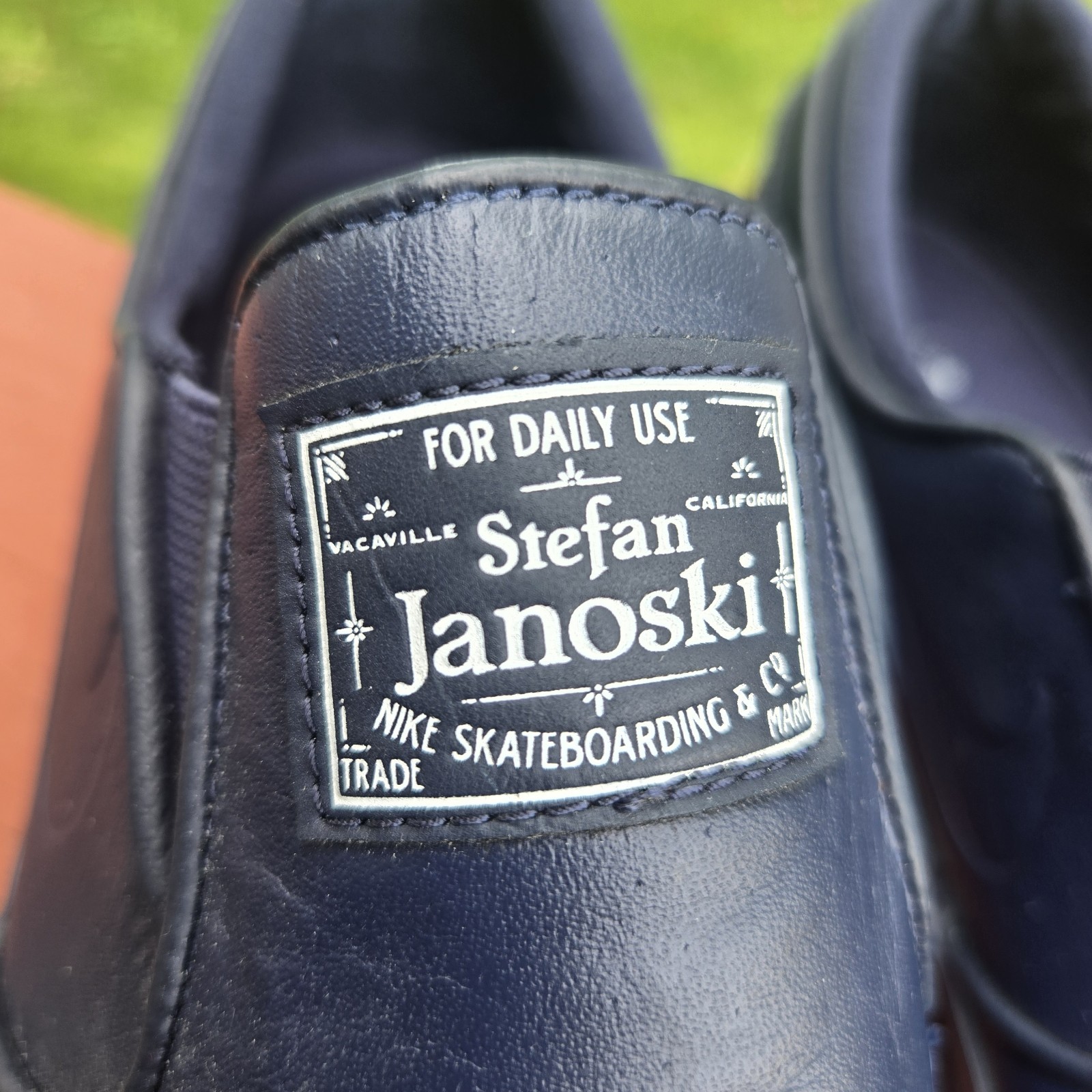 Nike SB Zoom Air JANOSKI Slip-on Skate Board Shoes Mens 10.5 Navy Blue Obsidian