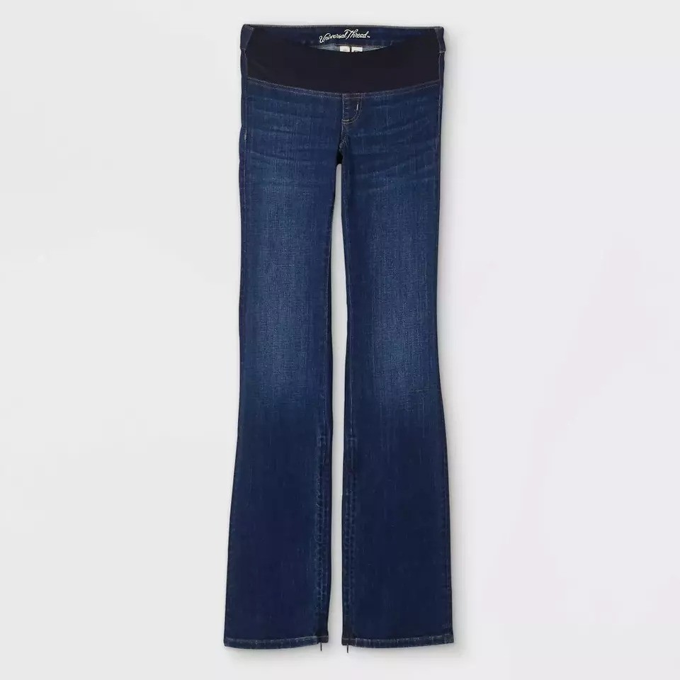 Universal Thread Womens Size 4/27R Adaptive Bootcut Jeans in Dark Denim Wash