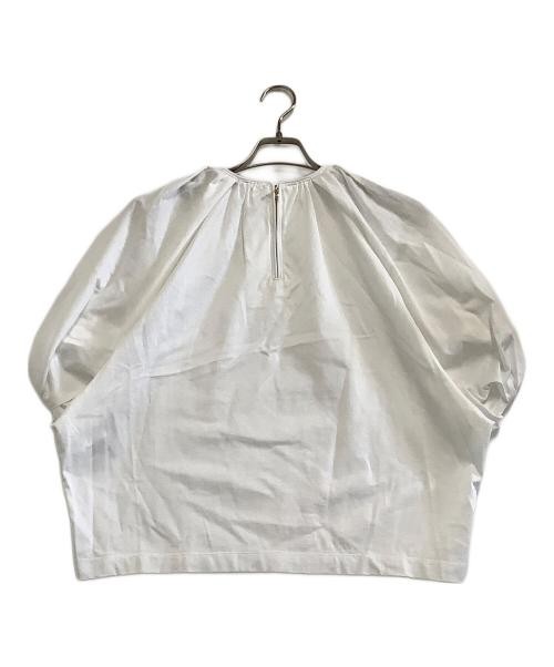 Drawer White Cotton Gathered Dolman T-Shirt Free Size Ladies Top